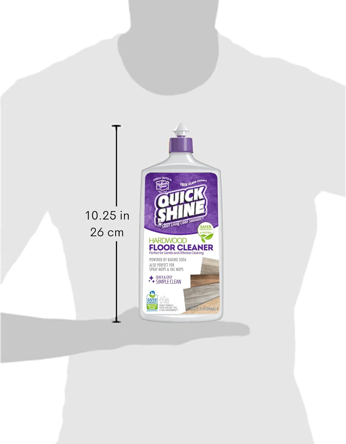 Quick Shine Hardwood Floor Cleaner - 27oz 2-Pack | Streak-Free, No Rinse Formula | Effective Dirt & Scuff Removal