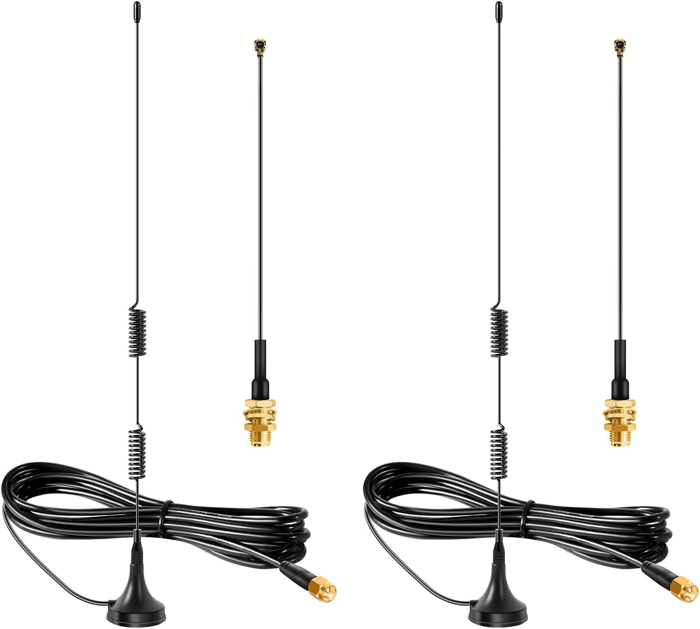 slinkdsco 915MHz ESP32 V3 915MHz 10cm (2 Sets), Meshtastic Long Range Lora Magnetic Base Antenna with SMA Male for LoRa