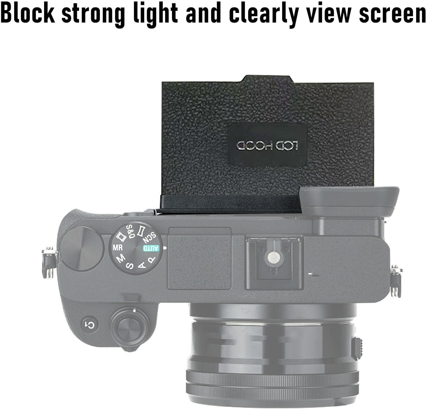 ASHATA 3.2in Camera Viewfinder Sunshade, Wide Screen Magnet Hood Viewfinder Professional Optical Sunshade Effectively
