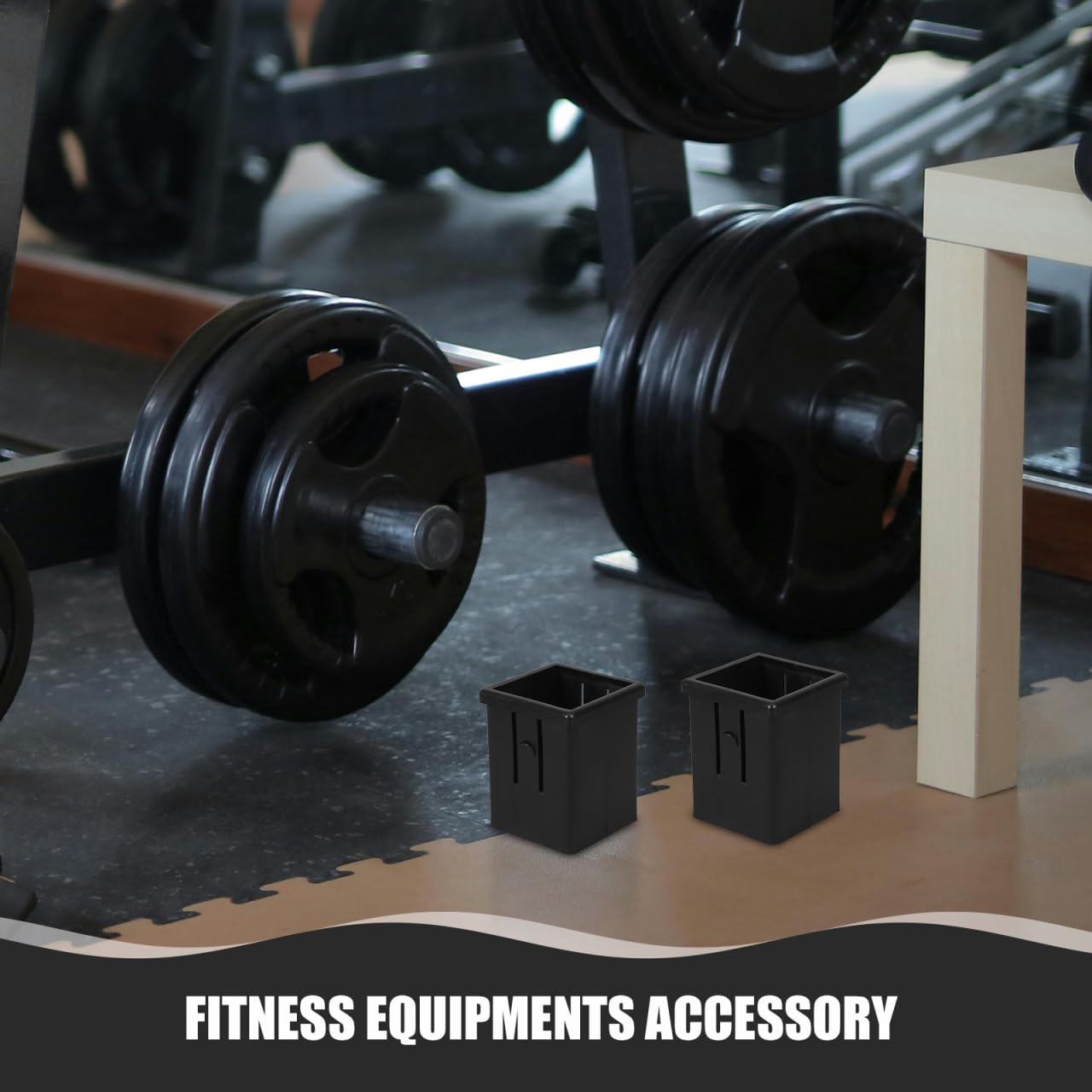 Mipcase 4Pcs Hollow Tube Inserts Sleeve Converter for Fitness Equipment Square Tube Inner Adapter 2.36X1.88X1.88In Smooth Sliding Bushing for Exercise Machines Stability Enhancer for Strength Training