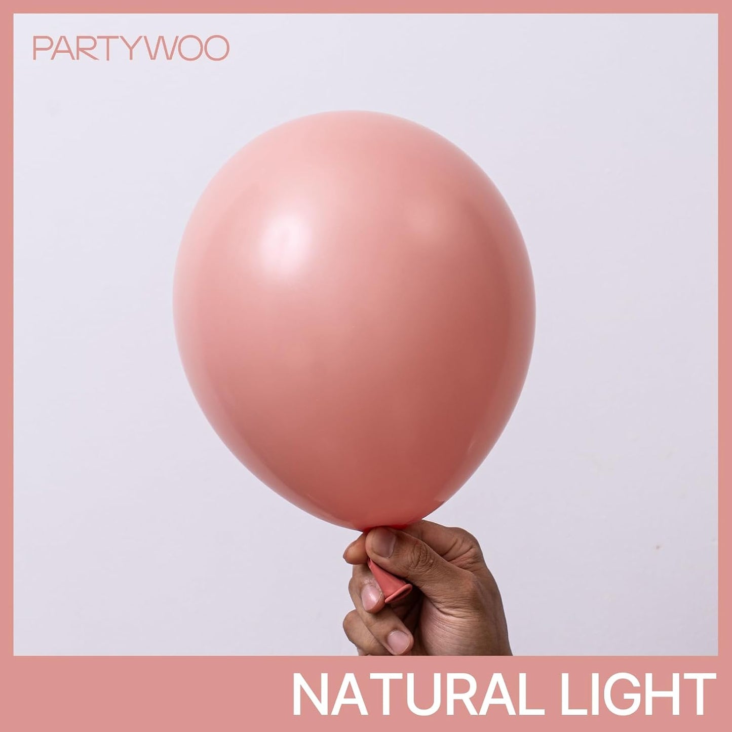 PartyWoo Dusty Pink Balloons - 127-Piece Blush Pink Balloon Arch Kit for Baby Showers & Birthday Parties