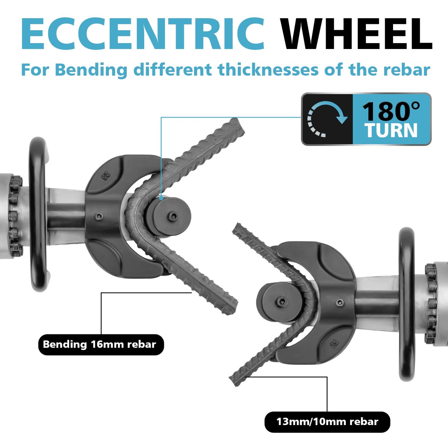 CENTALL 1" Electric Hydraulic Rebar Bender 16-25mm 3s Easily Bending Portable Rebar Bender 1200W 120v/60hz Bending Angle 0-130 Degrees HRB-25 (Blue)