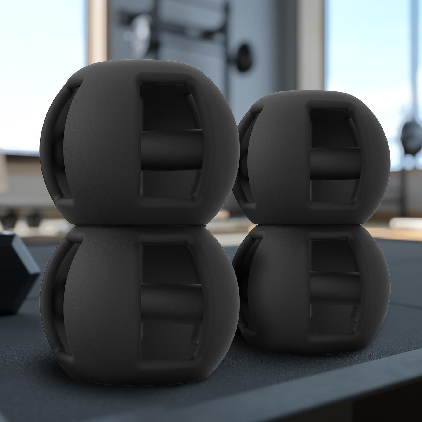 POWER GUIDANCE Spherebell Dumbbells + Kettlebell, Achieve Peak Exercise Performance while Minimizing Stress on Joints (Black-5.5LB)