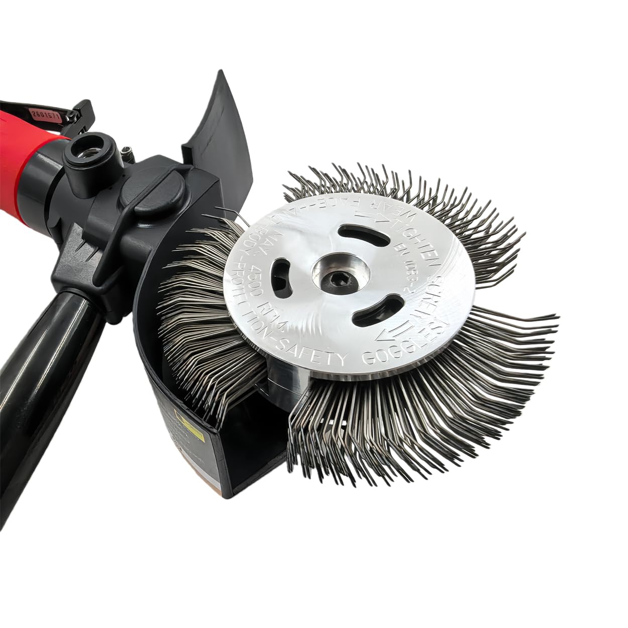 Pneumatic Surface Removal Tool for Remove Derusting Glue, Corrosion, Stripping and Paint Wire Abrasive with 0.7mm Bent Tip Wire Brush Wheel Kit