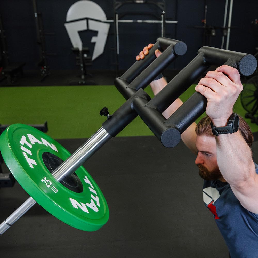 Titan Fitness Viking Press Landmine Attachment, 50mm Neutral Fat Grip Handle, Fits 2" Olympic Barbell, Home Gym Equipment for Shoulder Press, Row, Squat, Deadlift & More