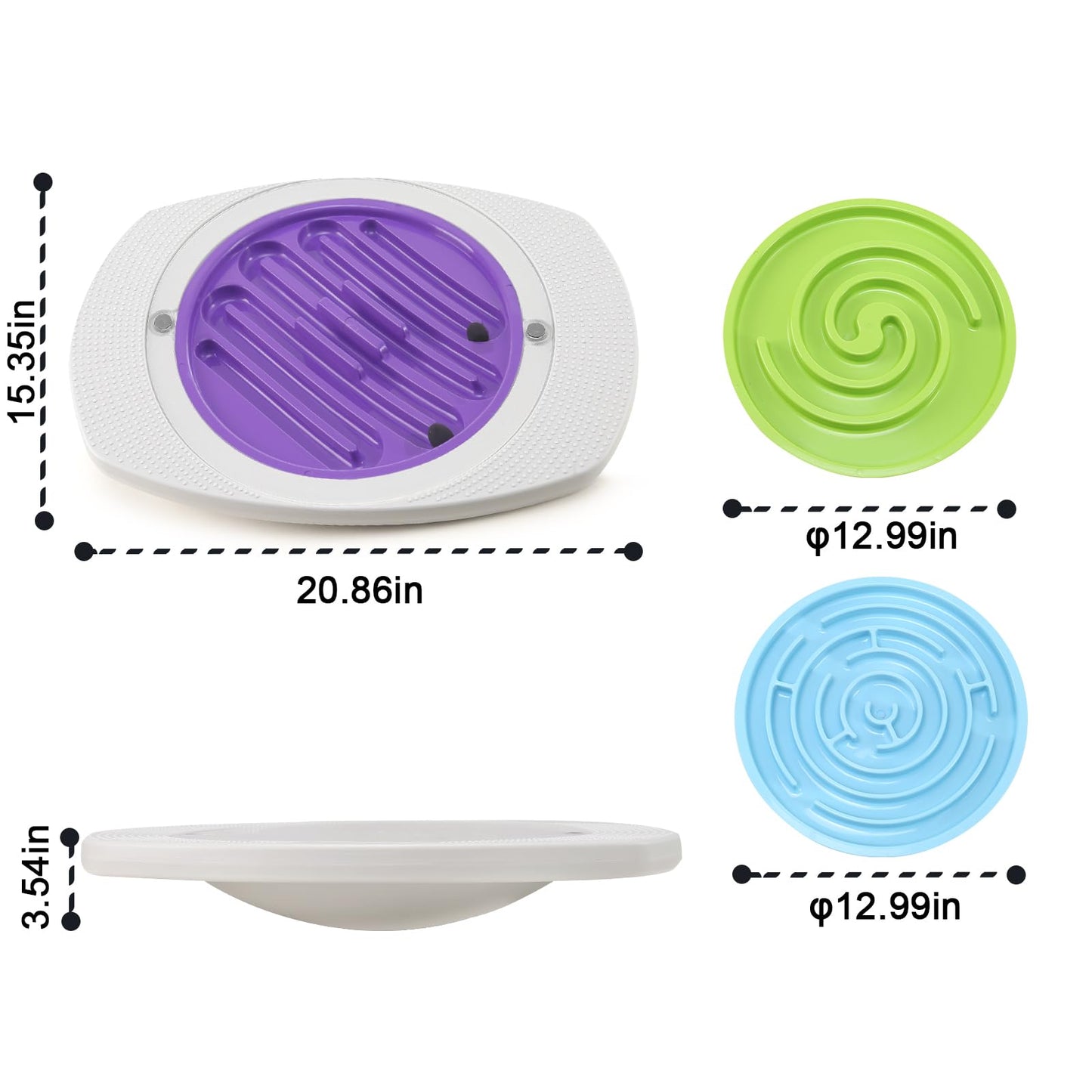 Zozimix Balance Board with Maze for Kids, 18 inch Labyrinth Wobble Board Rocking Seesaw Sensory Training with 3 Balls & 2 Replacement Labyrinth Disks, Non-Slip Pedals Indoor Outdoor for Boys Girls