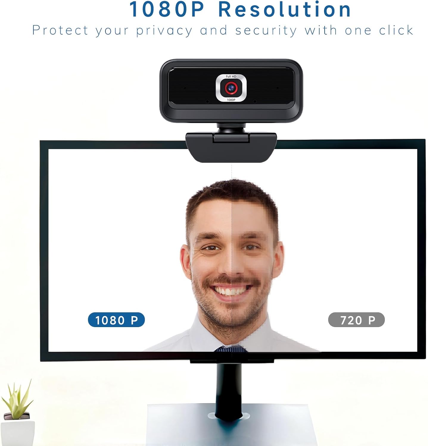 Combess 1080P 2 Webcam for PC, Computer Camera for Desktop, Webcam with Tripod,USB Web Cam, Noise Reduction Mics
