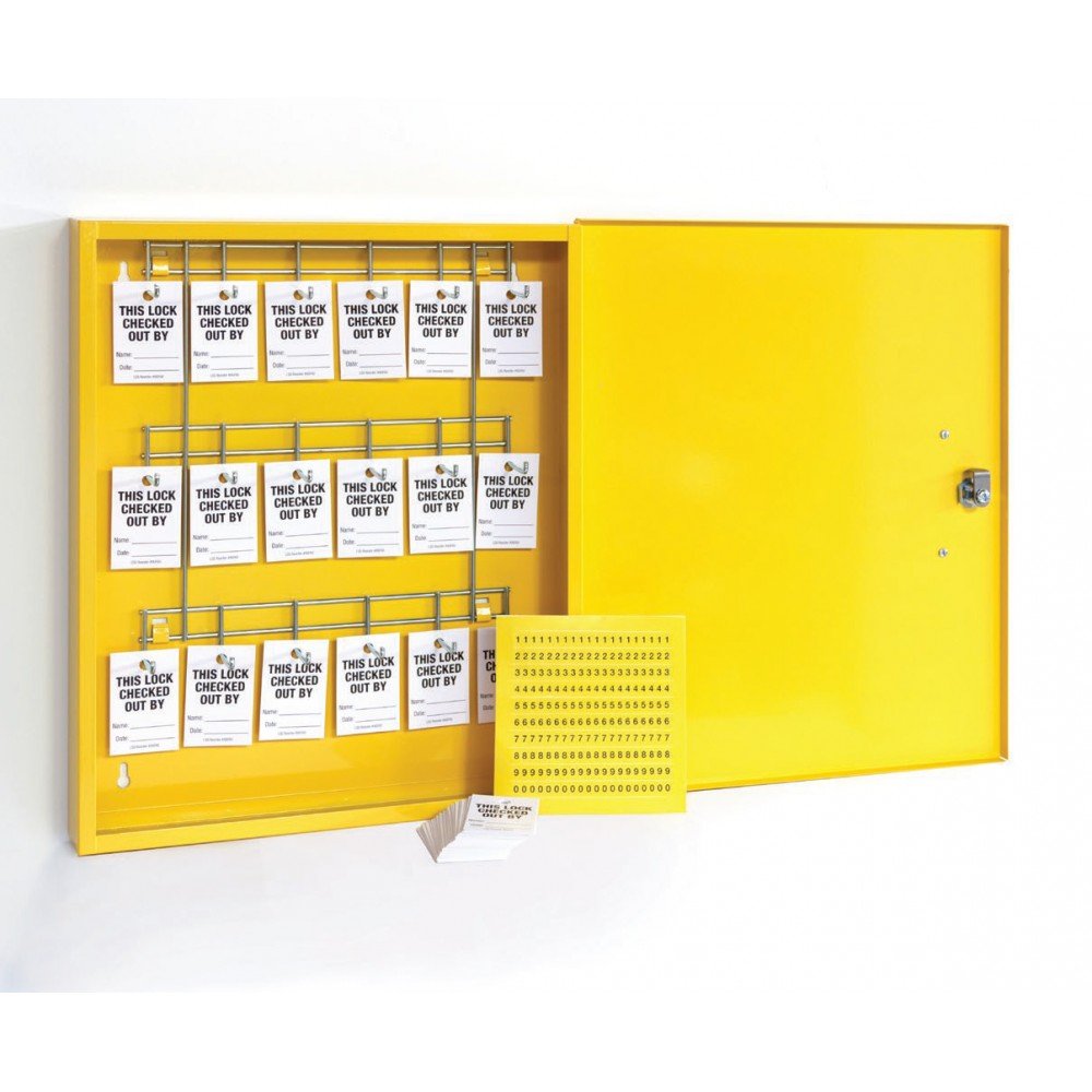 Windy City Cabinet Lockout Tagout Kit, Padlock Control Center for Safe Padlock Storage