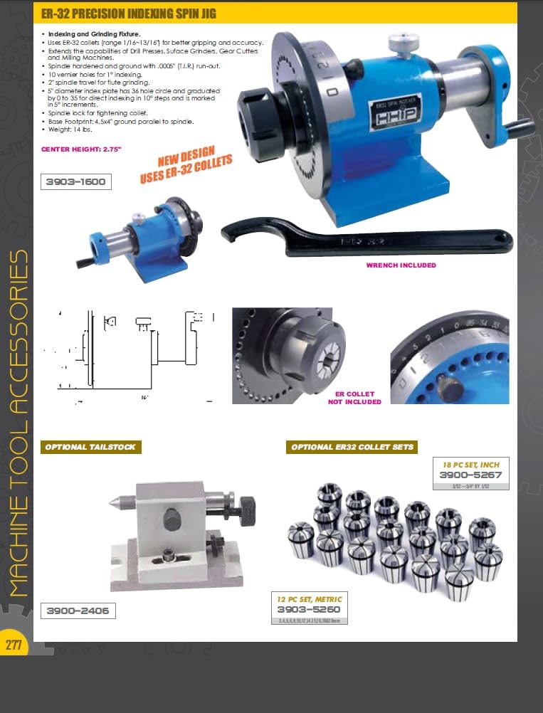 HHIP 3903-1600 Er-32 Indexing Spin Jig with Wrench