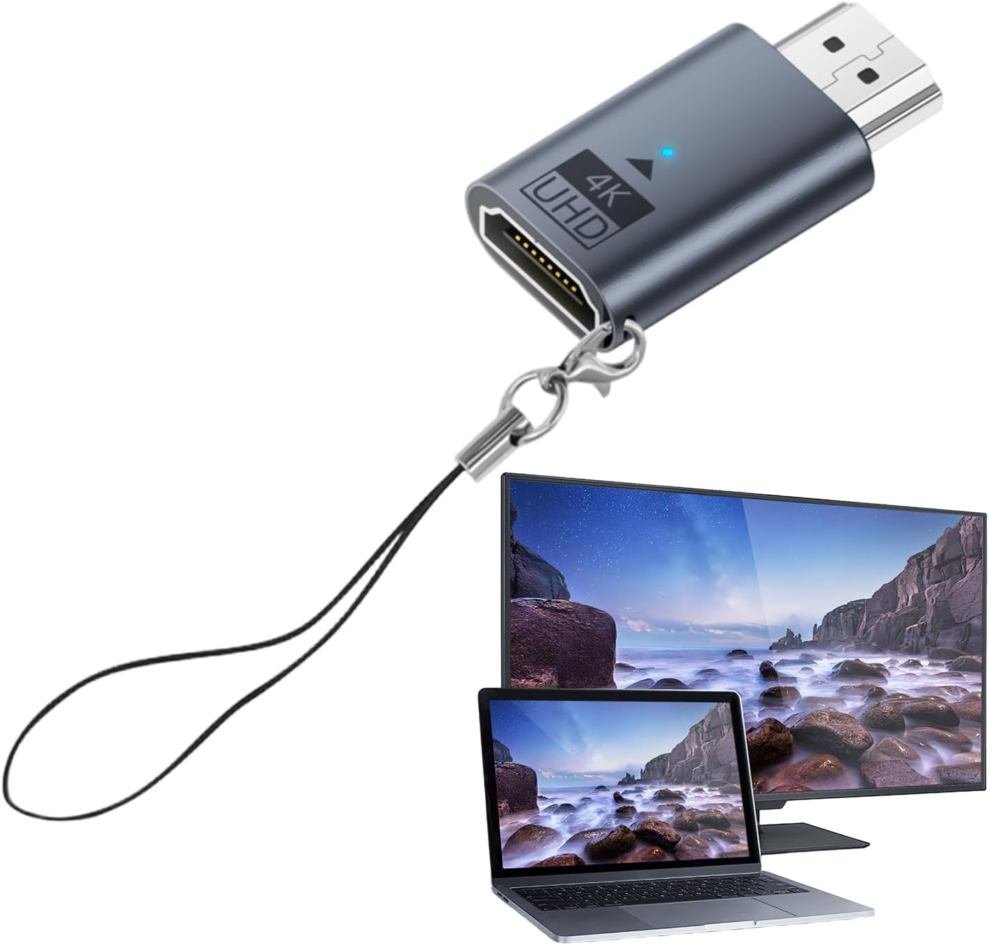 Generic 4K 1.46x0.79x0.39 inches Ultra HD Streaming Dongle - High-Speed Multimedia Adapter | Plug-and-Play Video