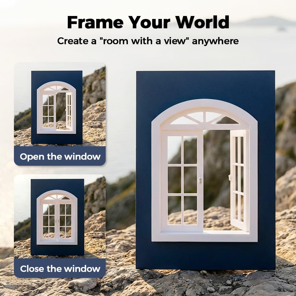 Creative Window Props, Portable Creative Window Frame Photography Props, Take The World in a Frame, Travel Photos