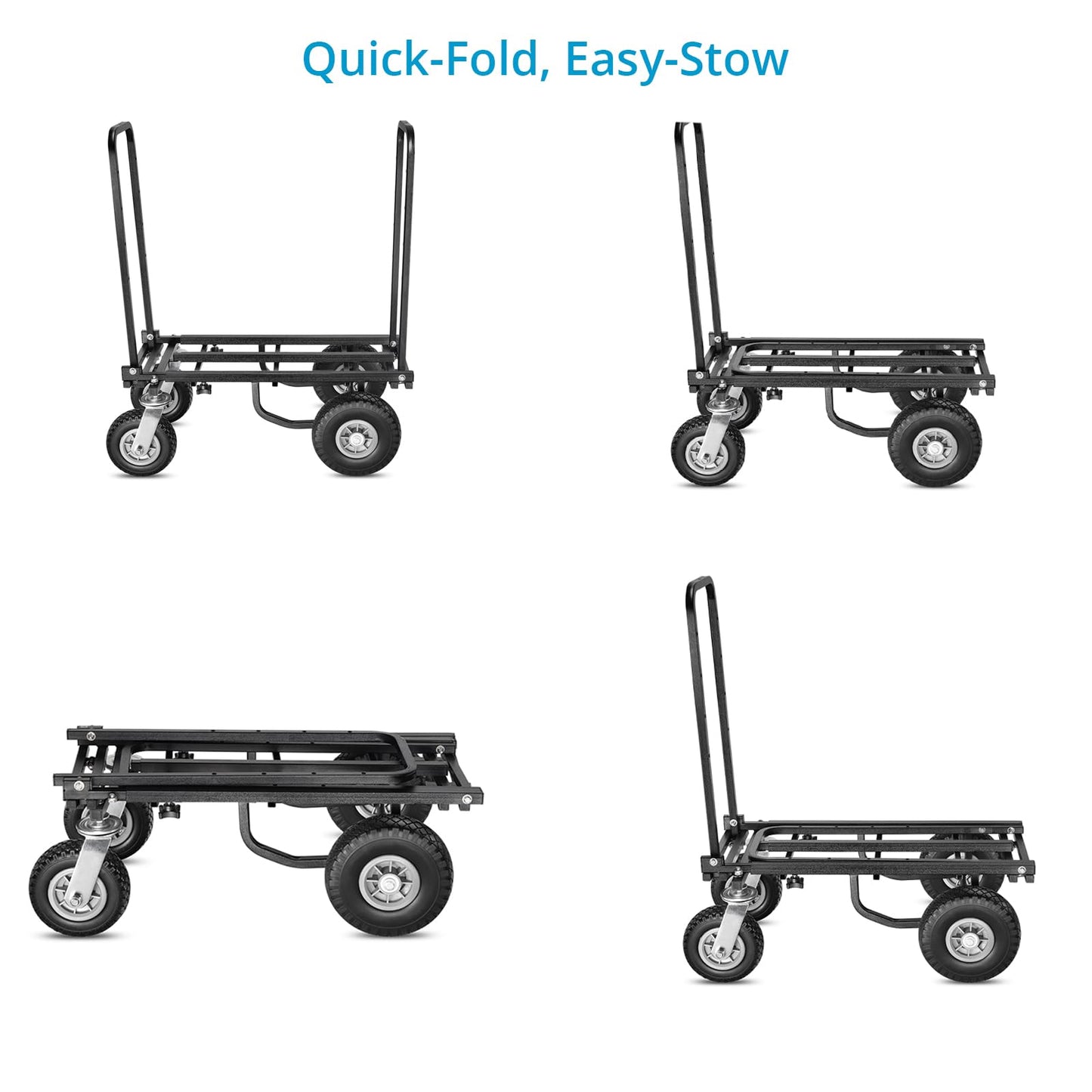 PROAIM Vanguard Collapsible Utility Production Cart for Film, Television & Photo Industry. 30-50” Extendable. Payload: 200kg / 440lb (CT-VNGD-UC5)