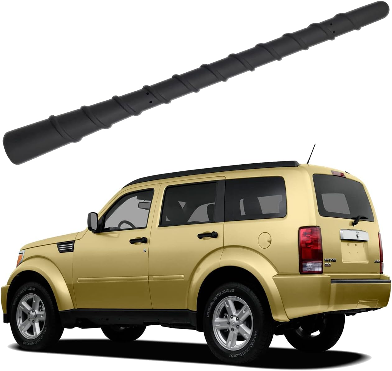 RooFox 8 Inch (2007-2010), Antenna Replacement for Dodge Nitro Dodge Nitro Antenna | Custom Flexible Rubber Antennas