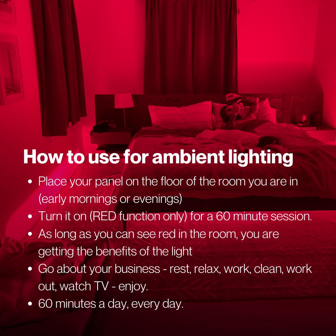 Fringe Red Light Panel, Has Both Red Light 660nm and Infrared Light 850nm, 360 LED Lights, Sports Recovery (Therapy Panel 189W) Ideal for Pain Relief, Sleep and Energy Recovery