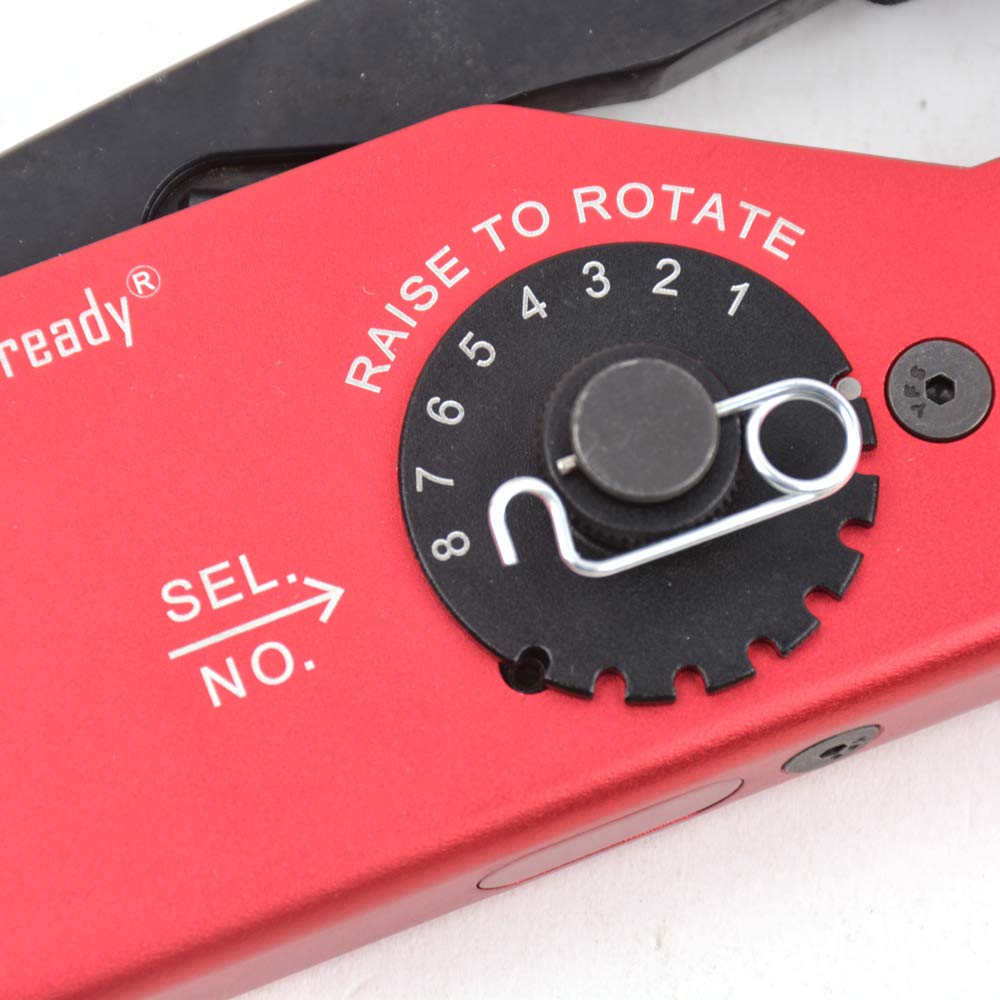 JRready ACT-M309 Hand Tools Cable Crimping Tool Industrial Mid-Current Range Adjustable Indent Crimp Tools Heavy Duty Crimpers Hand Terminal Crimping Tool 8-18AWG