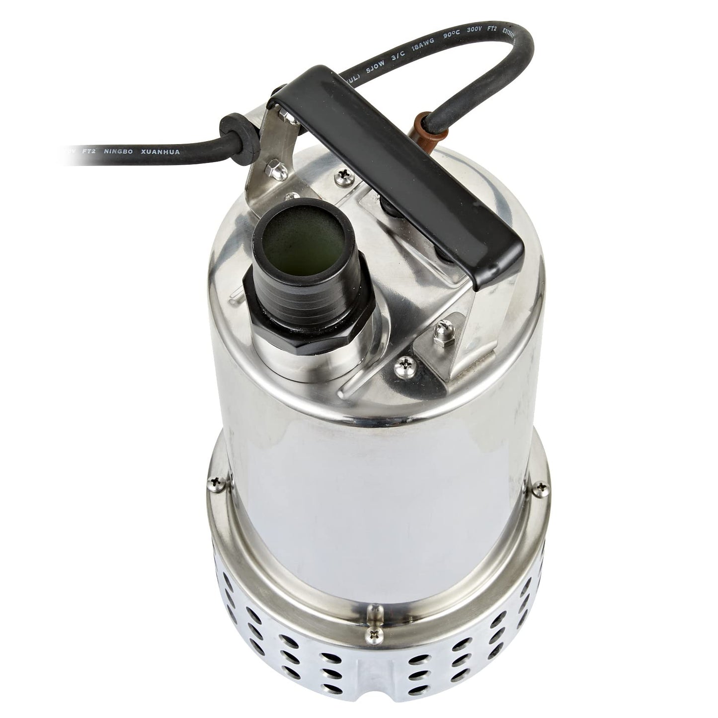 Little Giant MDP-1 115-Volt, 4260 GPH, 3/4 HP Manual Submersible Stainless Steel Main Drain Swimming Pool Utility Pump for Removing Standing Water, 25-ft Power Cord, Steel, 577306