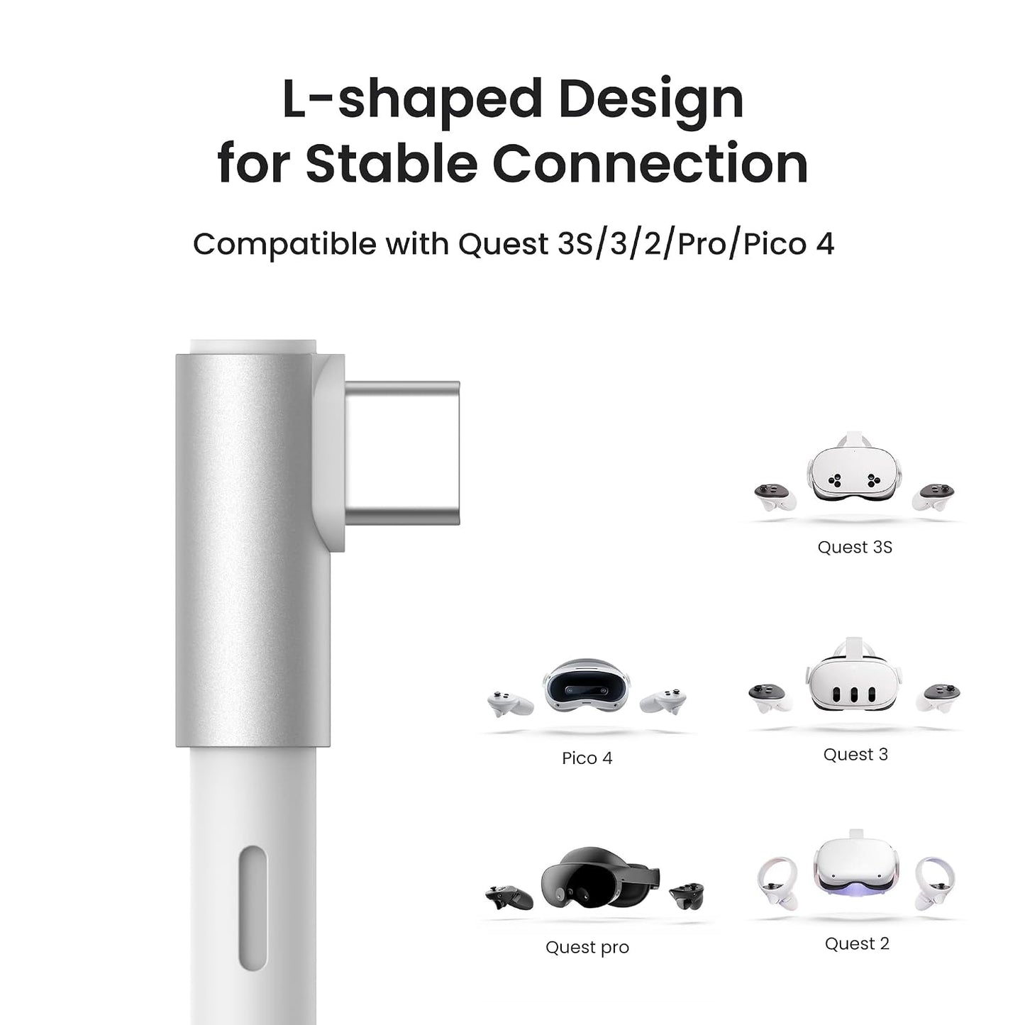 16FT 3S/3/2/Pro/Pico 4 3.0 5Gbps KIWI design Link Cable with Charging Compatible with Meta Quest Accessories