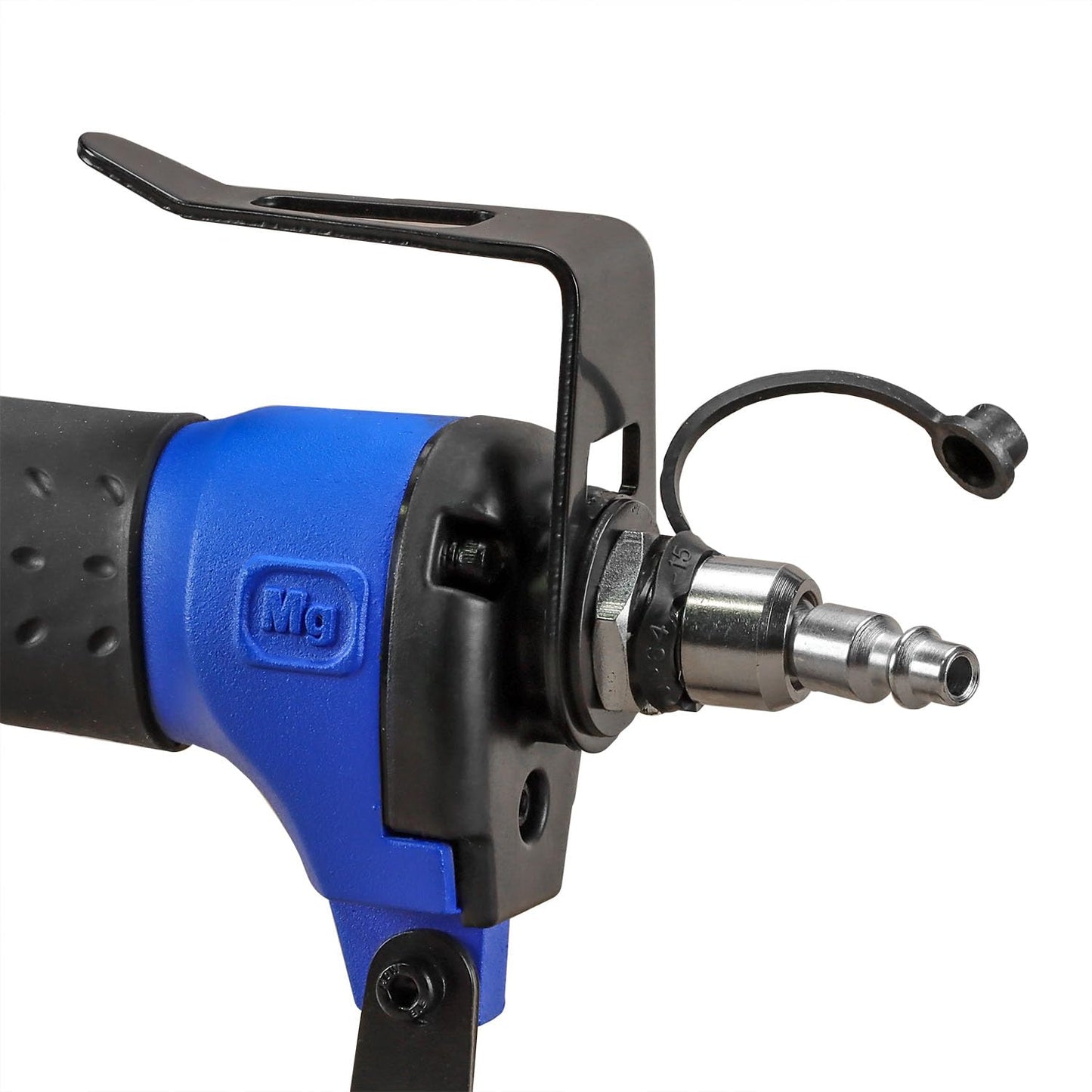 Estwing EFS16 Pneumatic 16-Gauge 1" Fencing Stapler with Adjustable Metal Belt Hook, 1/4" NPT Industrial Swivel Fitting, and Bag