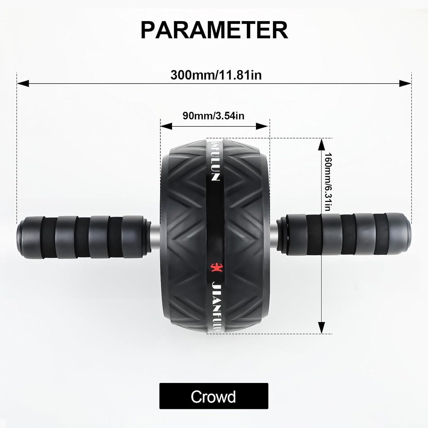 Ab Roller Wheel with Knee Pad, Ab Wheel Roller for Abs Workout & Core Strength Training, Dual Wheel Abdominal Exercise Equipment for Home Gym Fitness for Men & Women