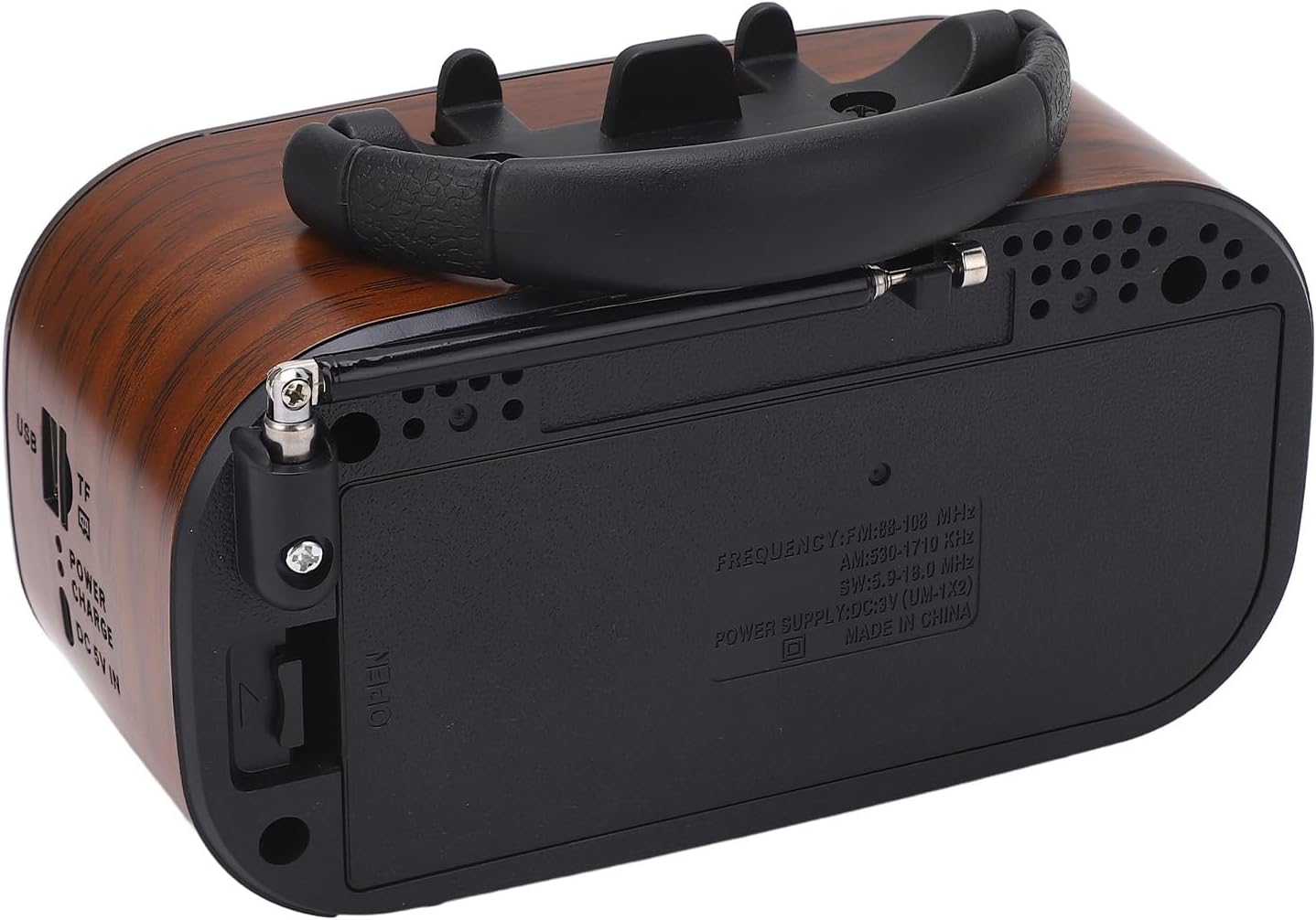 Diyeeni 3 (RXBT628) Portable Vintage Radio Speaker Bluetooth, Multifunctional Design, Bands AM FM Radio, Portable