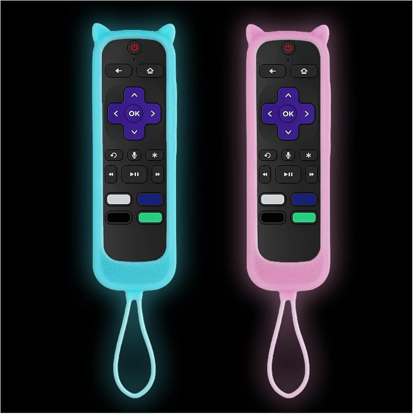 Gavyqier 2Pack 4K+ 2021 4K 2021 Remote Case for Roku | TCL | Hisense - Silicone Universal Protective Controller Sleeve
