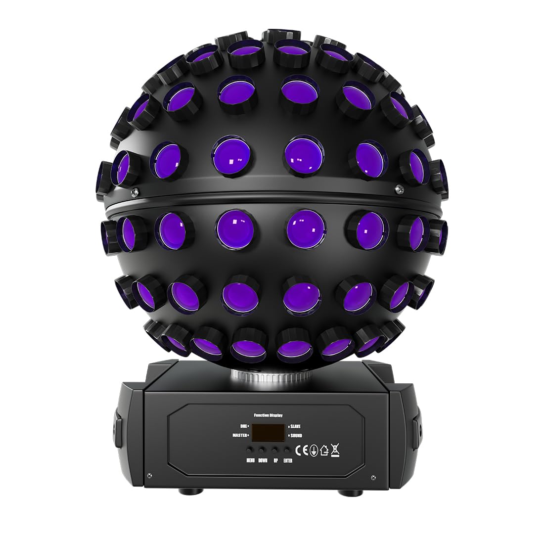 MOKA SFX LED Moving Head Sphere Light 6-in-1 RGBWA+UV Infinite 360° Rotating Magic Ball Effect Light with DMX512, Sound Active for DJ, Club, Party, Wedding, Stage Disco Lighting