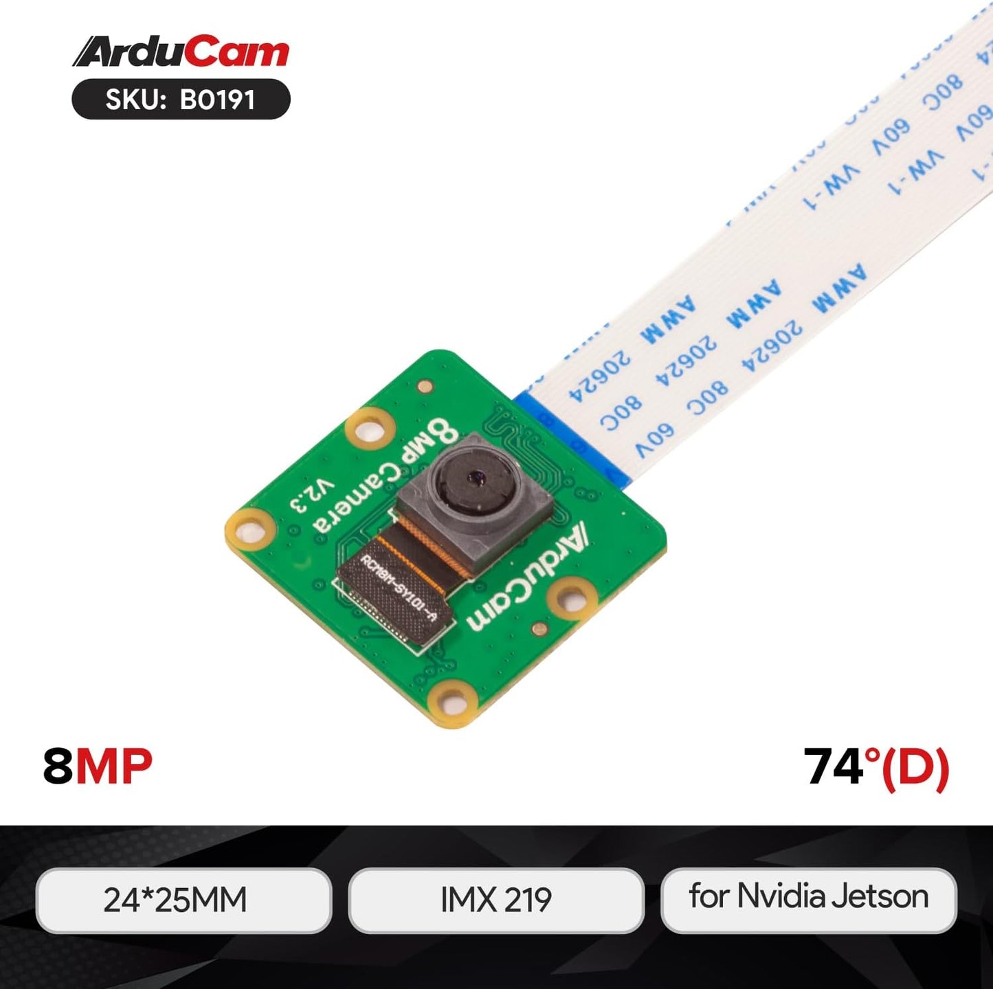 Arducam 8MP IMX219 Camera Module for NVIDIA Jetson Orin - High-Resolution Imaging