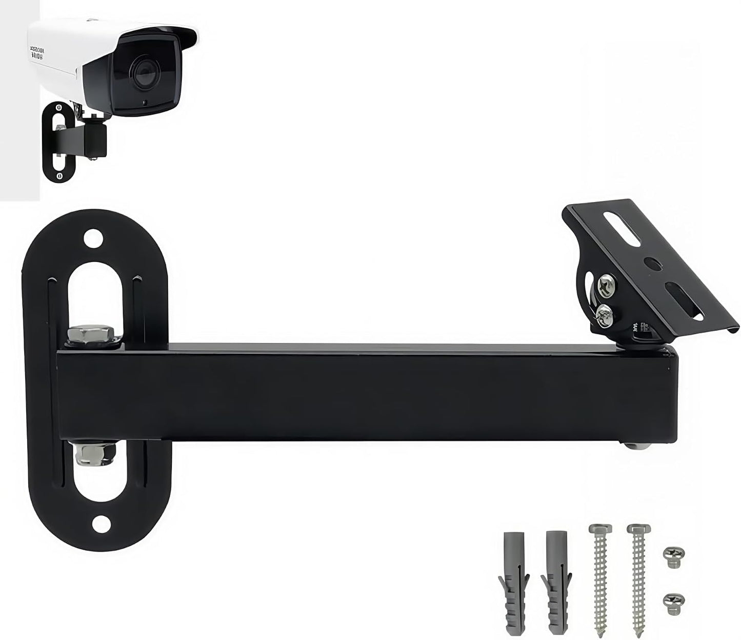 V-Fiabilidad 8" 180 Long Arm Bracket Degree Rotatable Projector Wall Mount Stand Bracket for Security CCTV Camera Wall