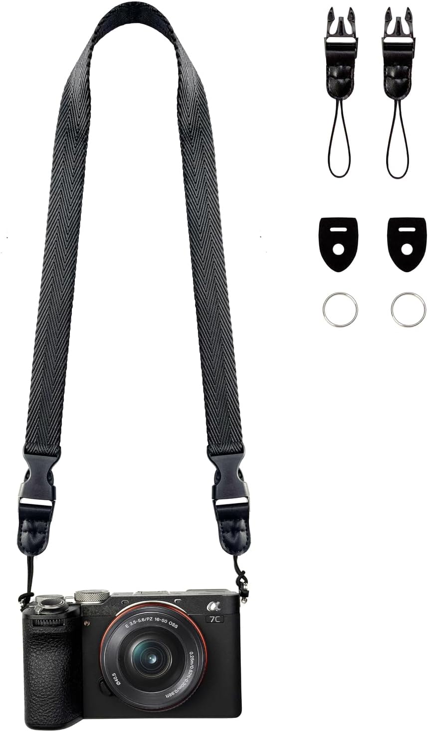 YMTHamaz3 Buckle,Washable,Black,39 Inch Camera Neck Straps Short,Binocular Strap with Quick Release