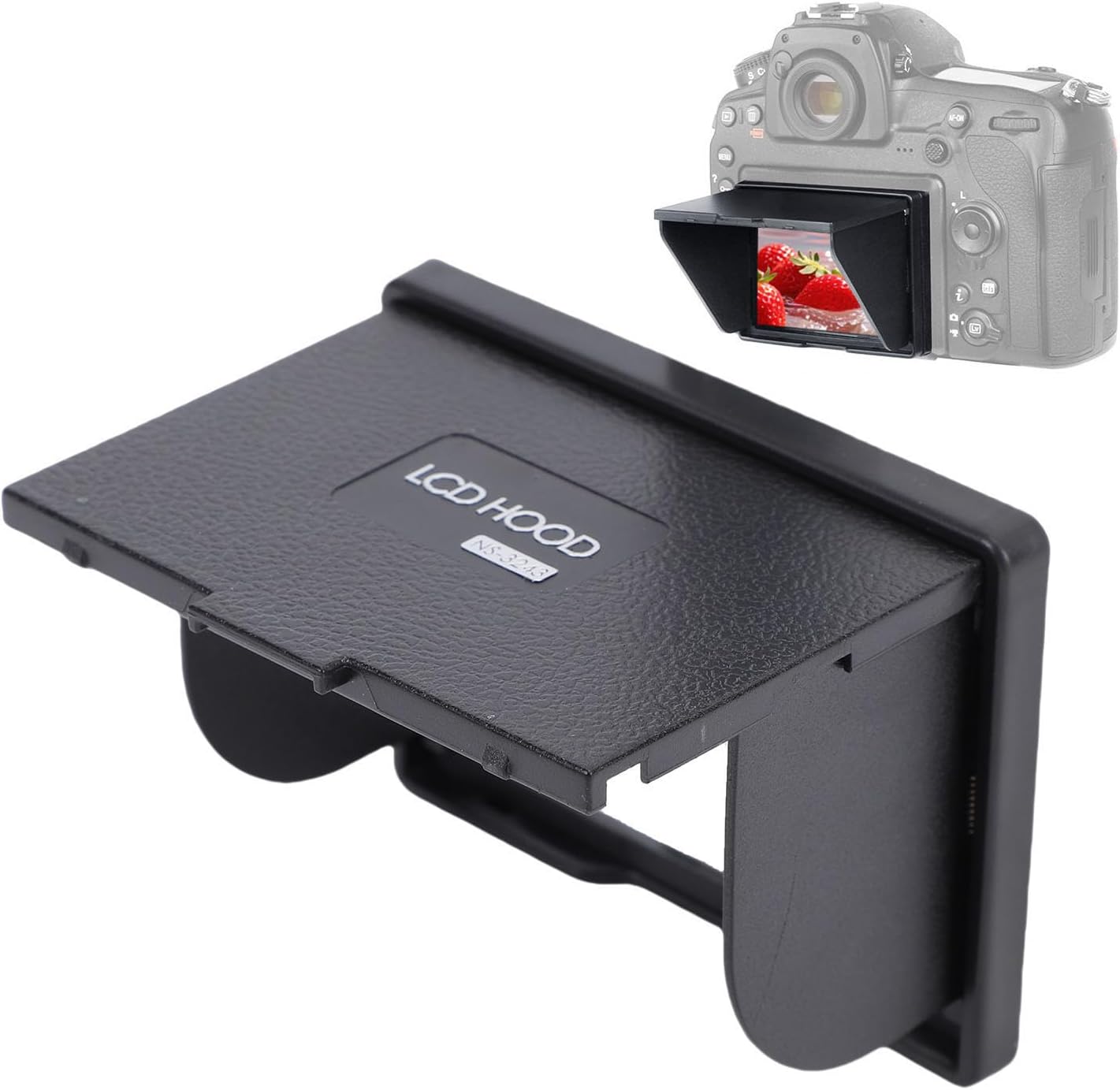 3.2 Inch Zopsc Camera Viewfinder Sunshade, Foldable LCD Screen Sun Hood for Camera Screen, Compatible with Select DSLR