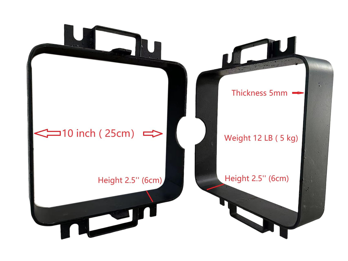LSMIITTH Extra Large 2-Part Sand Casting Flask Mold Frame (10x10x5 Inches) with Hex Head Screws, Sand Casting Tools for Large Castings, Jewelry, Knife Pommels and Guards