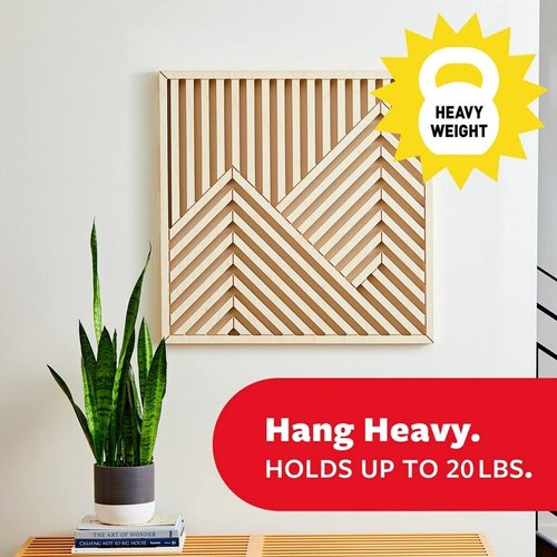 Command 20 lb XL Heavyweight Picture Hanging Strips - Damage-Free Hangers for Easy Wall Decor | 10 Pairs, Black