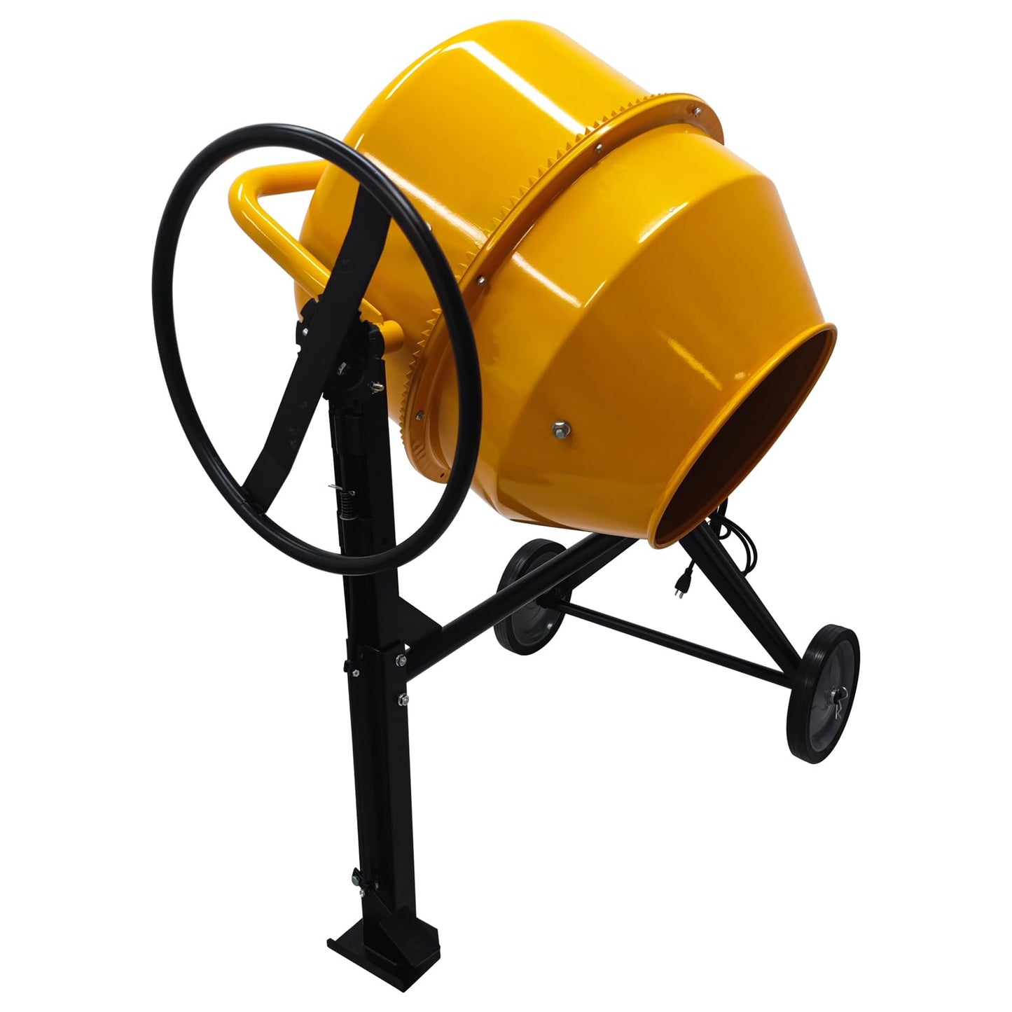 HayWHNKN 8.48 Cu.Ft Electric Concrete Mixer 360° Rotation Portable Concrete Cement Mixer with Wheels 1000W Steel Drum