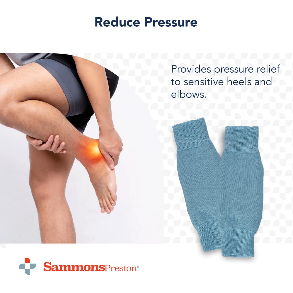 Rolyan Premium Heel/Elbow Protector, Medium, Blue, Foam Padded Sleeve for Skin Protection and Shock Absorption from Impacts, Durable Cushioned Sleeve for Athletic Use in Diffusing Pressure