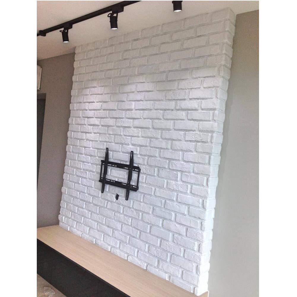 3D Wall Panels FRP Faux Brick Wallpanel for TV Walls, Sofa Background, Wall Art Decorative, Extrior Siding and Interior Wall Tiles (45" X 27"/ PIC，32 Square Feet/Box)