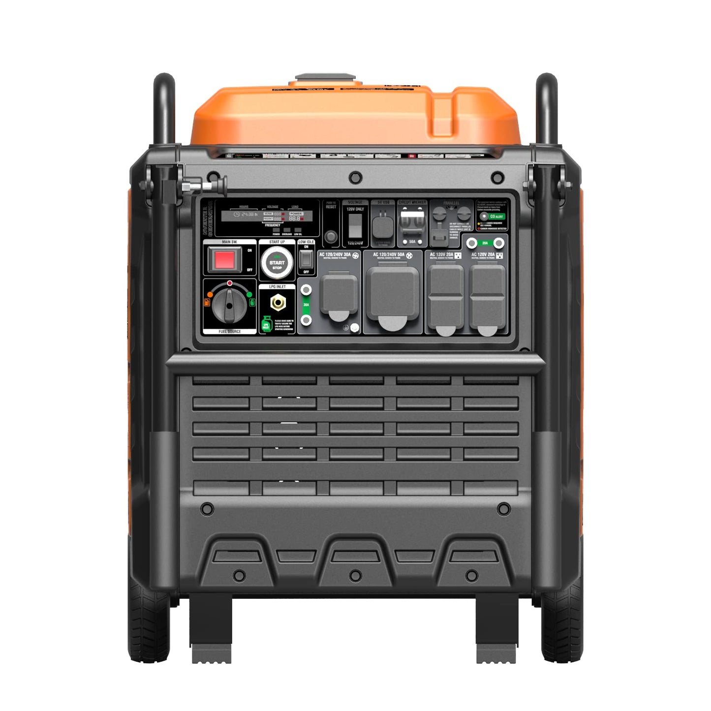 GENMAX Portable Generator, 9000W Super QuietDual Fuel Portable Engine with Parallel Capability, Remote/Electric Start, Ideal for Home backup power.EPA &CARB Compliant (GM9000iEDC)
