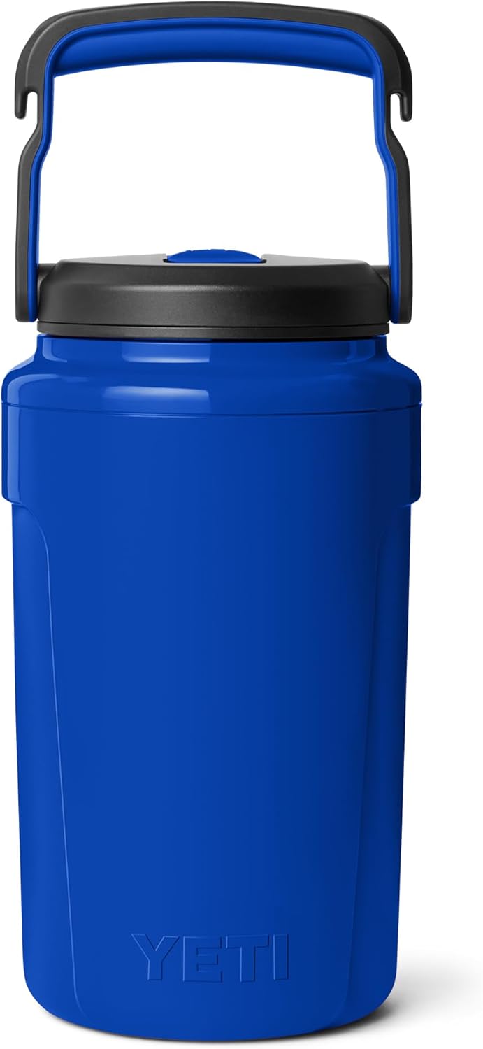 YETI Silo Half Gallon Insulated Water Jug - Leakproof Sports Bottle with Straw Cap & Fence Hook - Keeps Drinks Ice-Cold, Royal Blue