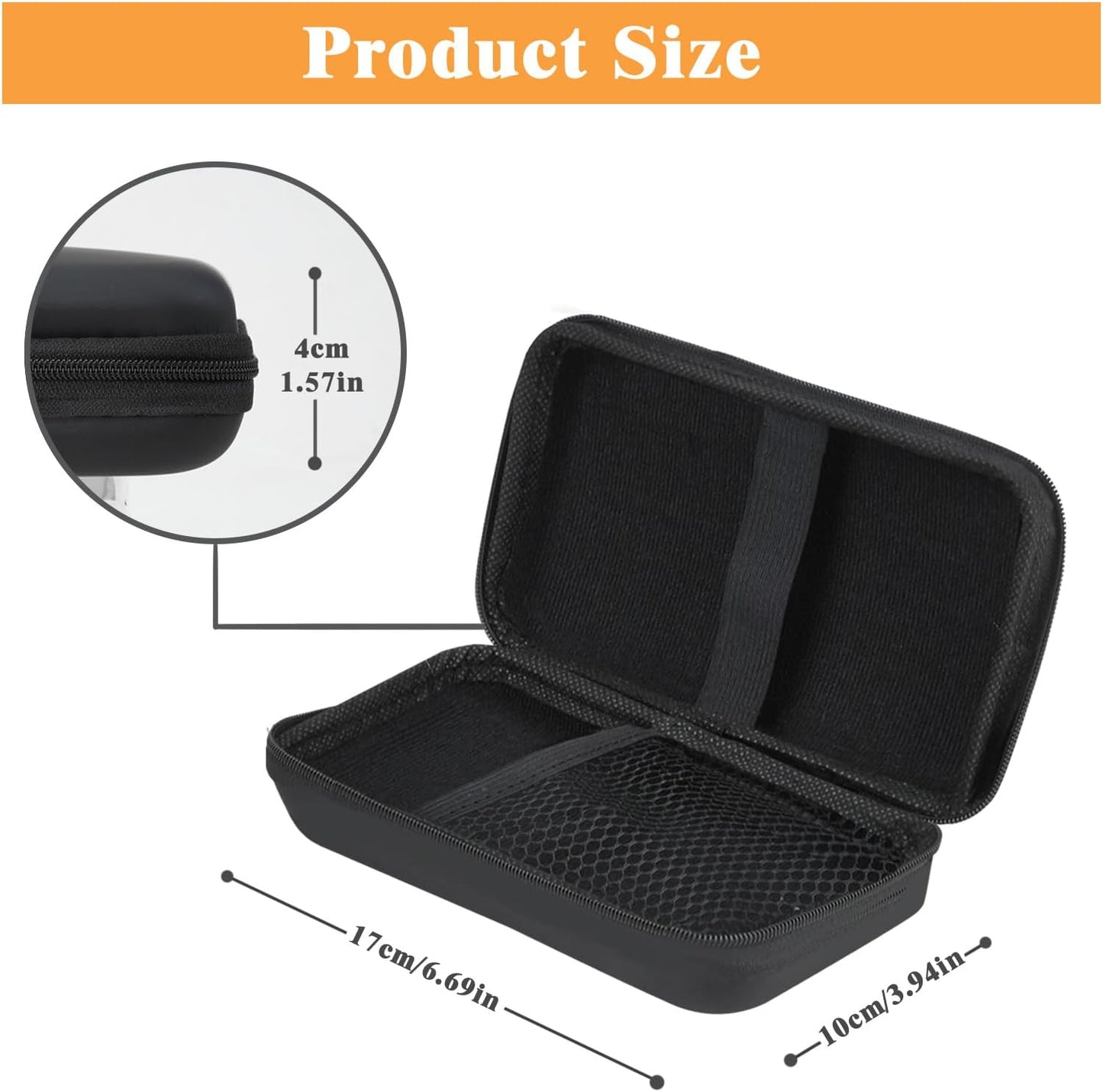 Zoyiancy Power Bank Case, Hard Cover Cable Storage Bag, Travel Shockproof Carrying Portable Eva Case for Power Cable
