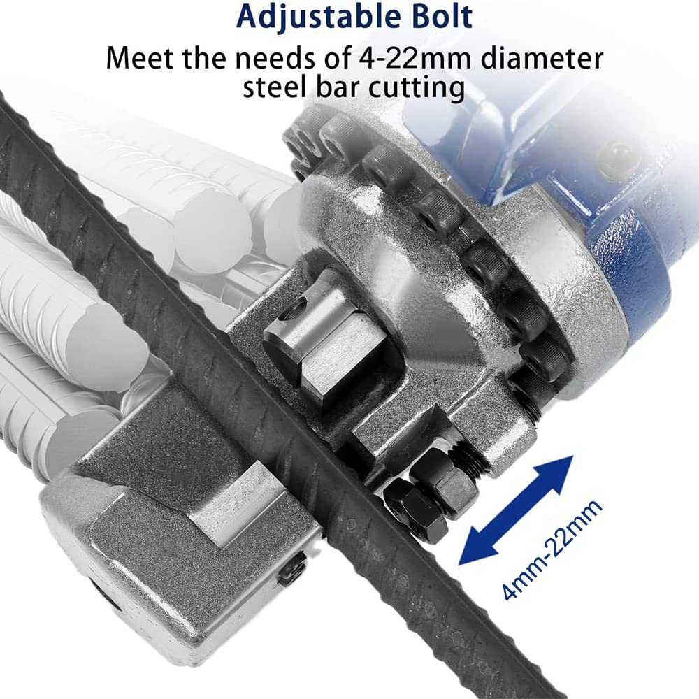 1350W Electric Rebar Cutter, Cutting up to 7/8 Inch 4-22mm #7 Rebar, with Jaw Blades, Cutting Speed 3.5-4S (1350W RC-22)