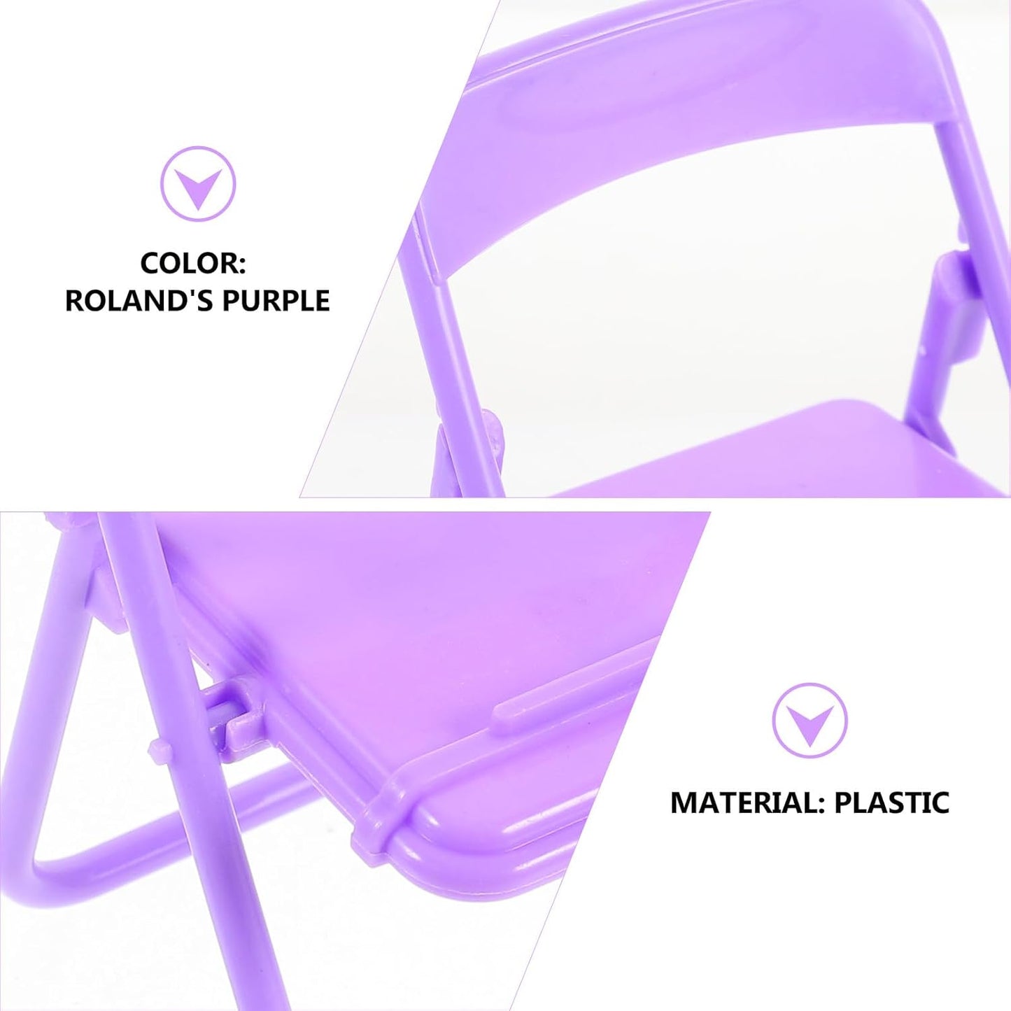 Angoily 10pcs Folding Chair Design Phone Stands Mobile Phone Brackets Creative Cellphone Holders for Desktop Use