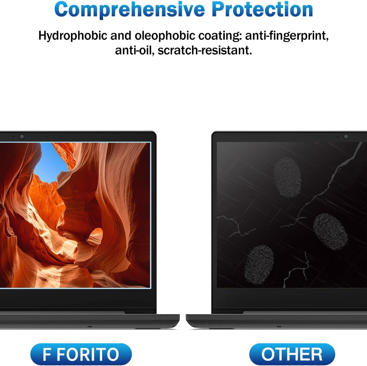 2-Pack 15.6 Inch 15.6" 16:9 F FORITO Anti Blue Light Laptop Screen Protector, Eye Protection Anti Glare Matte Computer