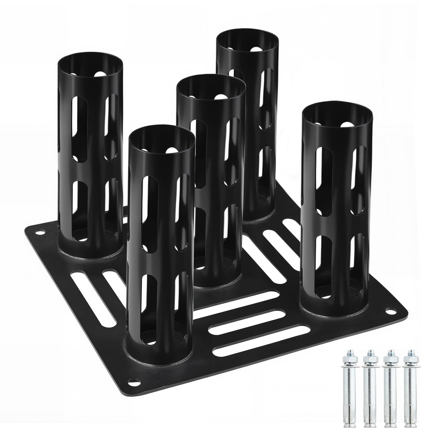 Barbell Holder Floor Stand VerticalBarbell Holder Floor Stand Vertical, 2-inch Barbell, Dumbbell Holder, Weight Training Equipment Organizer，Curl Bars, Hex Bars, Trap Bars, Triceps bars, Holds 5 Bars