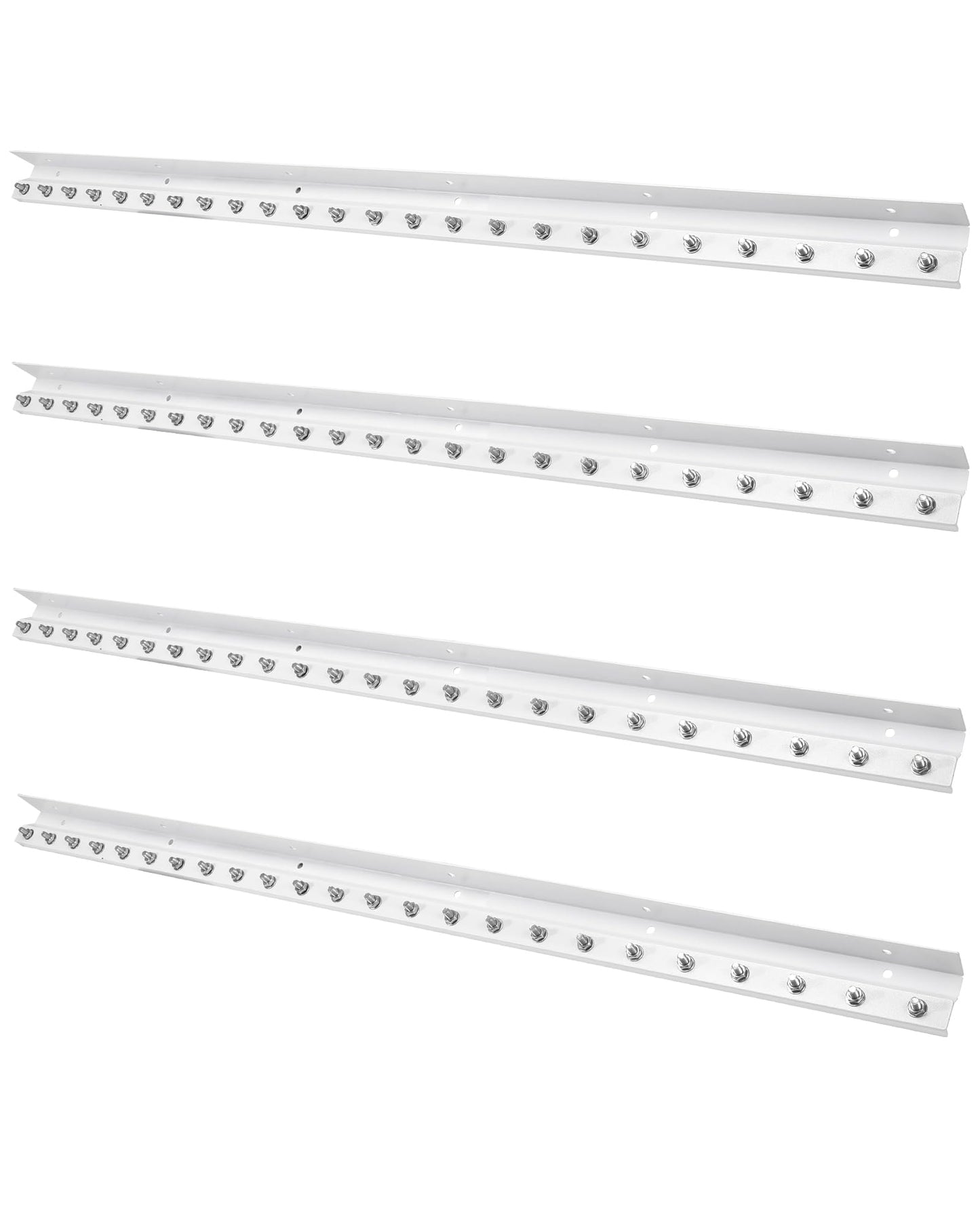16 Foot Strip Curtain Door Hardware, Commercial Industrial Use Plastic Strip Door Hanger（Not Equipped With Plastic Rubber Curtain）, Galvanized Steel, Fit for Porch/Garage/Warehouse/Pet House Curtain