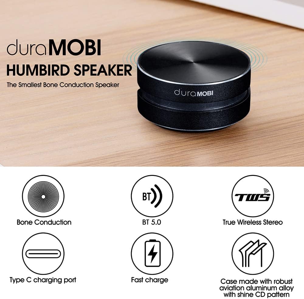 Splenssy Wirelessly BT Mini Speaker Bone Conduction Portable Wireless Speaker Stereo Bass Sound Creative Portable