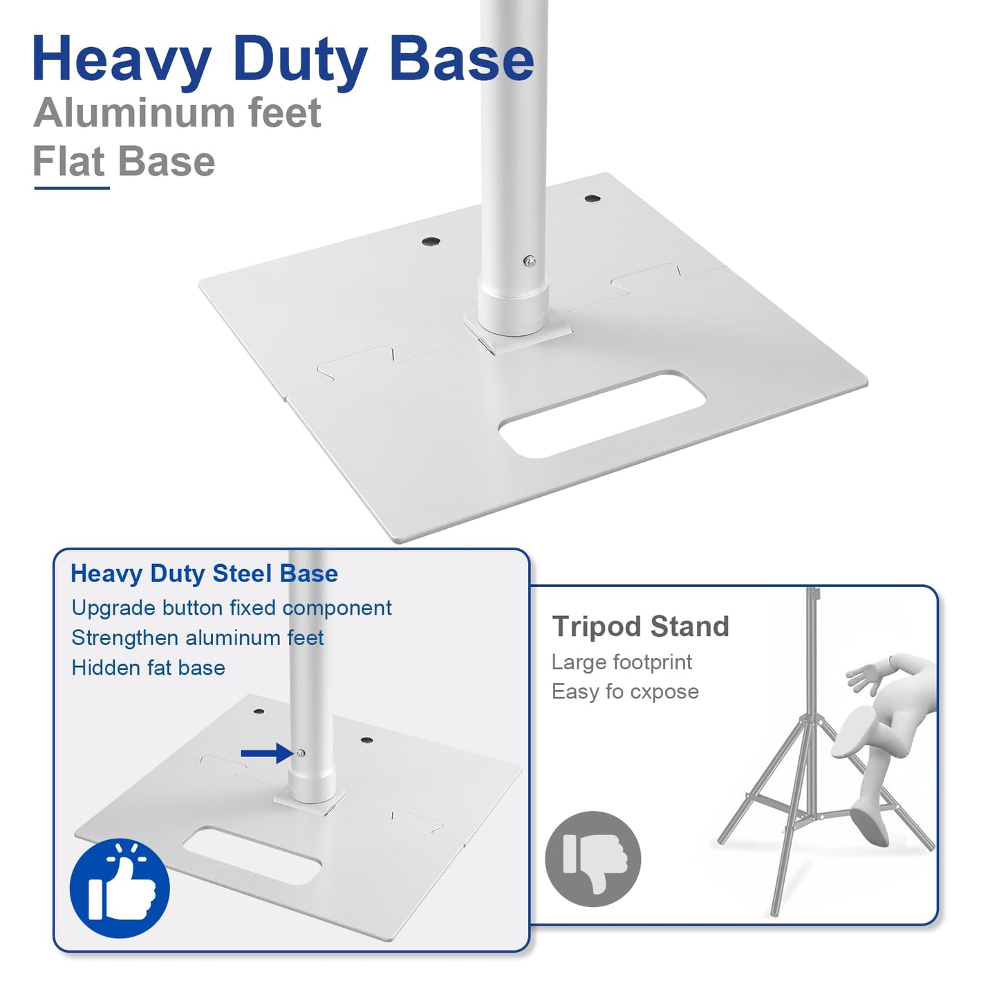 Hecis 10x10ft Heavy Duty Pipe and Drape Stand，Aluminum Backdrop Stand Kit with Adjustable Height，Portable Photography Studio Frame for Events, Wedding, Party Decorations