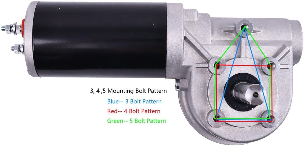 Solarhome 12V 1.2 HP 900W 60 RPM 60:1 Dump Truck Roll Tarp Motor with Chrome Cover