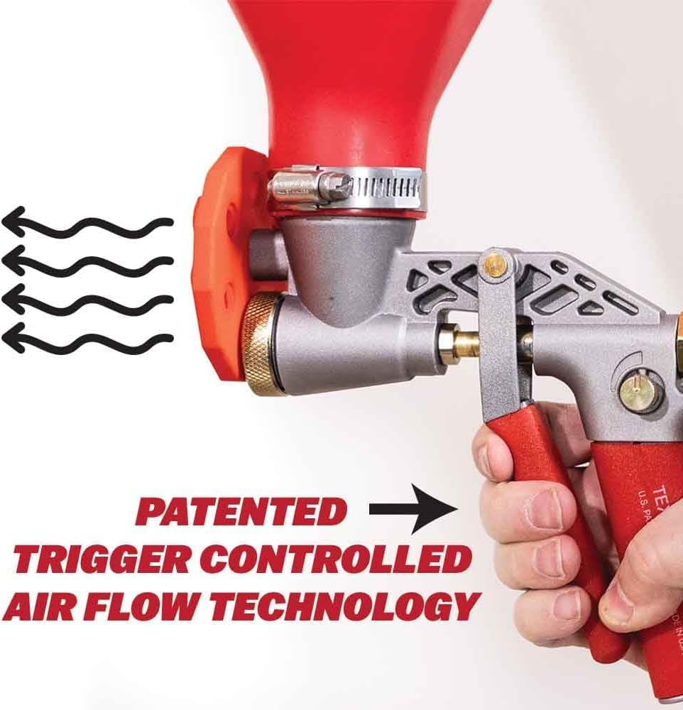 WAL-Board Tools Texture Pro 500 Hopper Gun with Putty Knife, USA Made, Complete Kit for Wall and Ceiling Texturing, with Air Control Valve, TP500