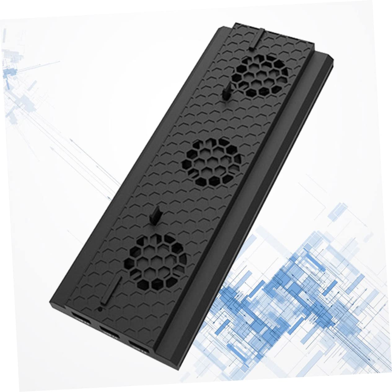 Uonlytech Game Console Cooling Fan Triple USB Ports Hub and Speed Compatible One Vertical Bracket for Temperature
