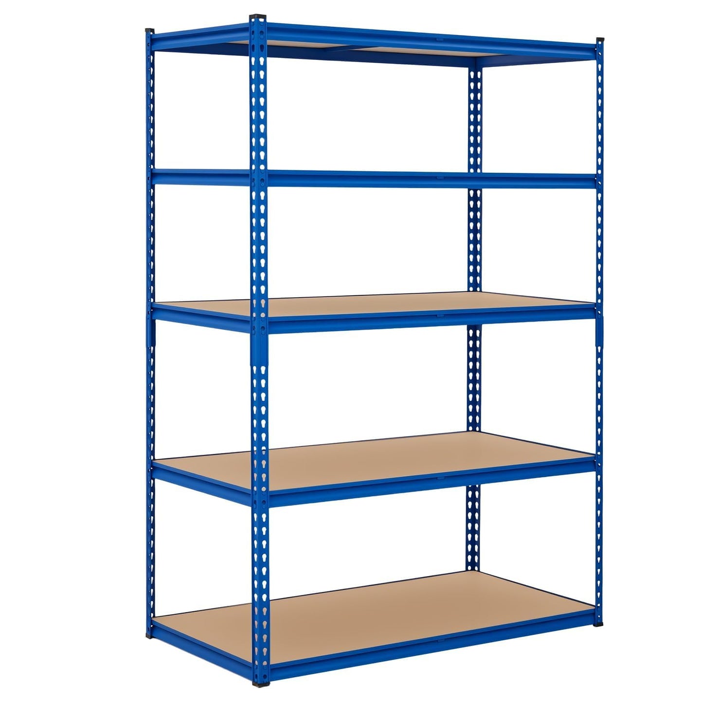 PioneerWorks Heavy Duty Garage Shelving, 5-Tier Adjustable Metal Storage Racks, 2500 LBS Capacity,60" W x 24" D x 71" H, Boltless Shelving Unit for Basement, Workshop, Pantry，Blue
