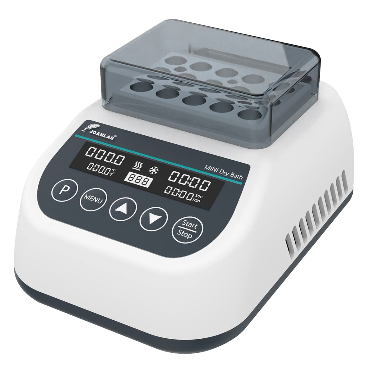 JOANLAB Mini Lab Dry Bath Incubator Digital Laboratory Thermostatic Heater with 1.5ml x 15 Heating Block Programmable Timing Control (Single Heating Function)